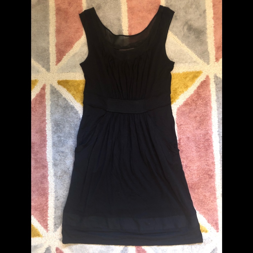 Little black dress with lace A line bcbg